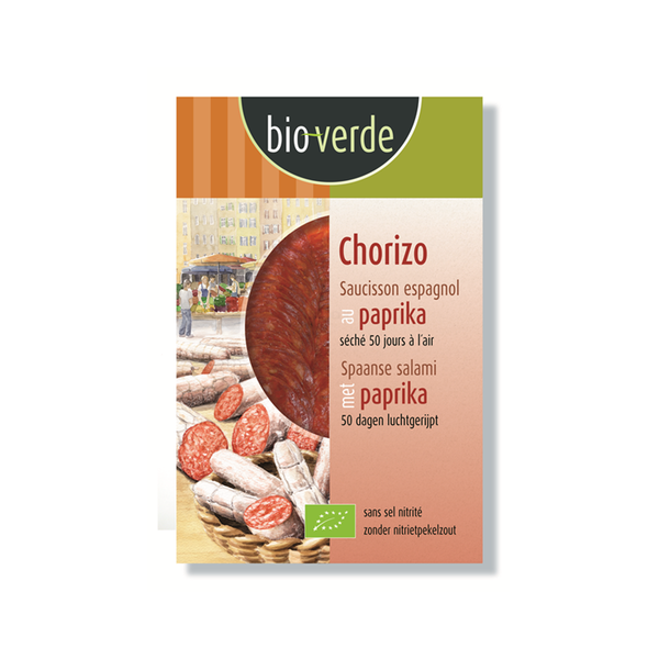 Photo de produit pour Chorizo salami tranché, sans sel nitrité 80g