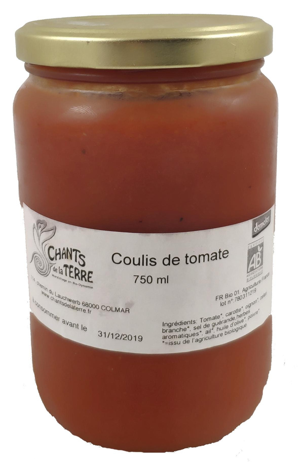 Photo de produit pour Tomate Coulis 340mL Chants de la Terre
