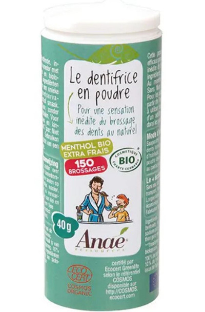 Photo de produit pour Dentifrice en poudre menthol 40g