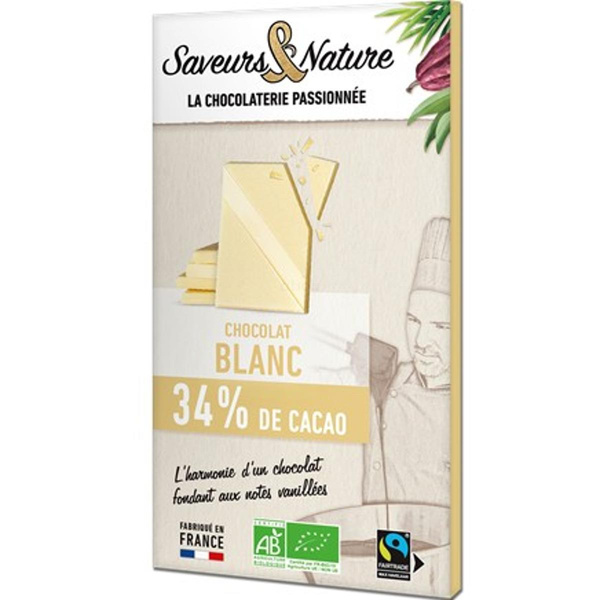Photo de produit pour Chocolat blanc (34%) 80g
