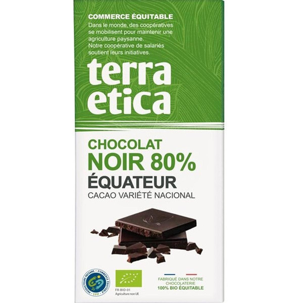 Photo de produit pour Tablette chocolat noir 80% de cacao 100g