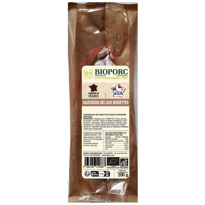 Photo de produit pour Saucisson sec aux noisettes 200g