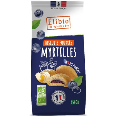 Photo de produit pour Biscuits fourrés à la myrtille 150g