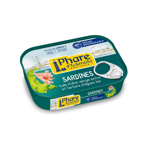 Photo de produit pour Sardine algues marinées et huile d'olive vierge 135g -30% fournisseur