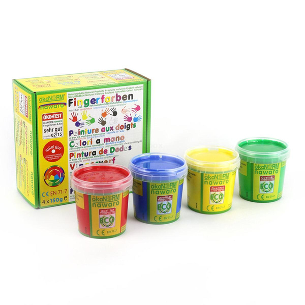 Photo de produit pour Peinture à doigt 4 couleurs