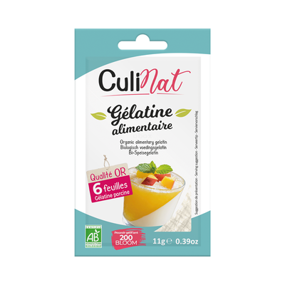 Photo de produit pour Gélatine alimentaire 11g (6 feuilles)