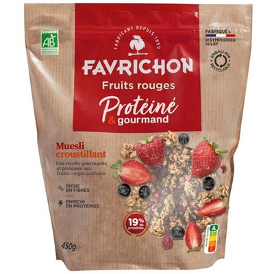 Photo de produit pour Muesli croustillant protéiné fruits rouges 450g