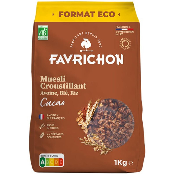 Photo de produit pour Muesli croustillant cacao 1kg